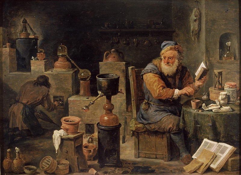 David Teniers the Younger, The Alchemist's Laboratory, circa 1645